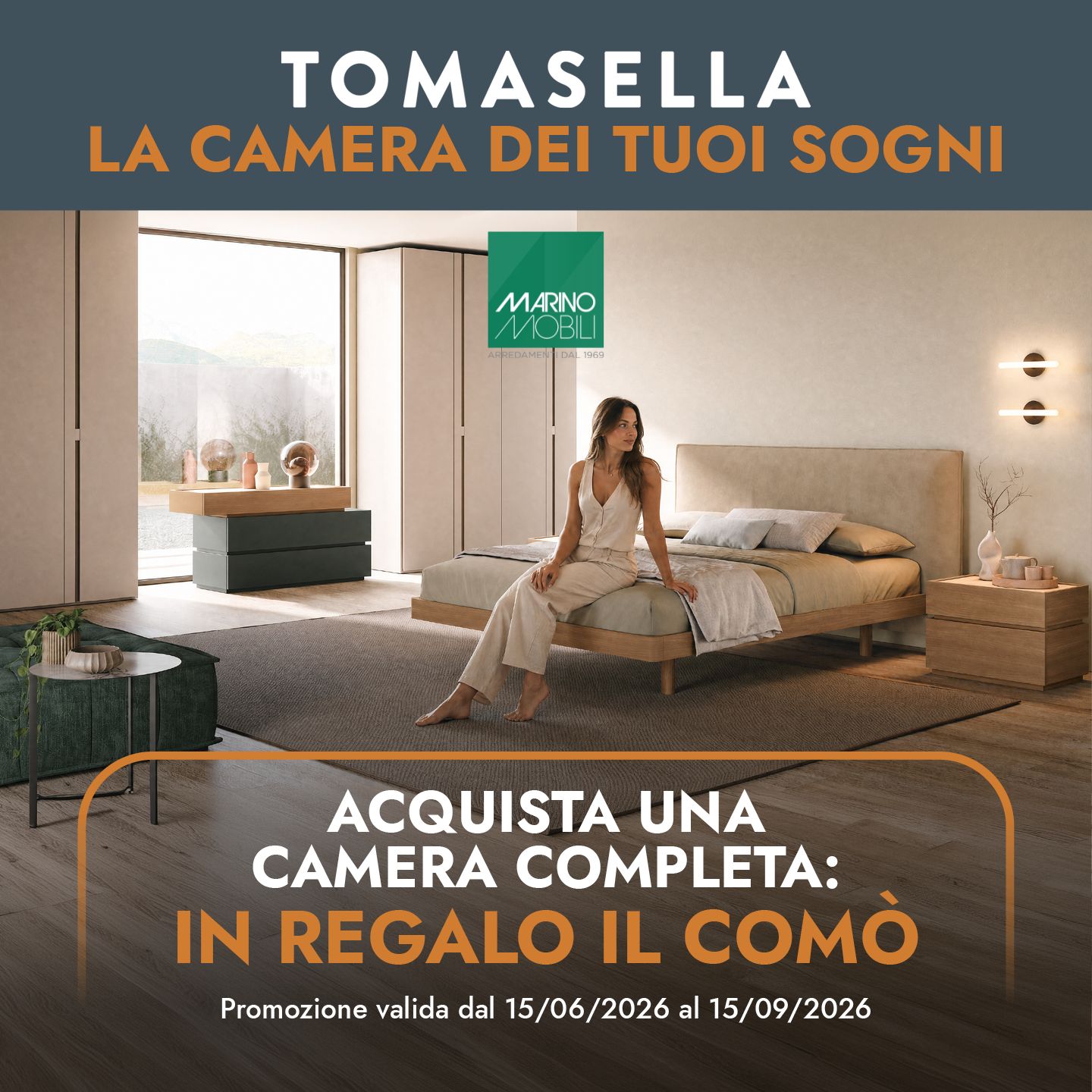 Acquista una Camera completa: In Regalo il Comò